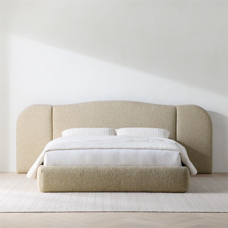Seraph Upholstered Extended Winged Queen Bed - image 2 of 9