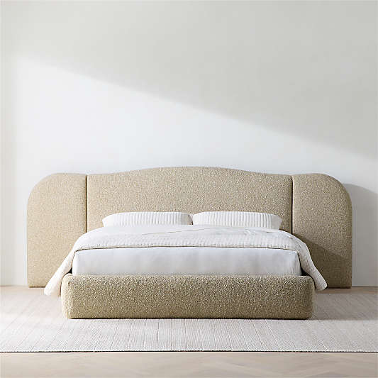 Seraph Upholstered Extended Winged Bed