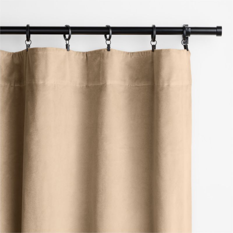 Sierra Tan Cotton Velvet Window Curtain Panel 48"x96" - image 4 of 7