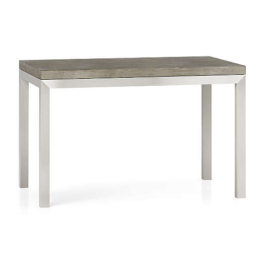 Parsons Concrete Top/ Stainless Steel Base 48x28 Dining Table