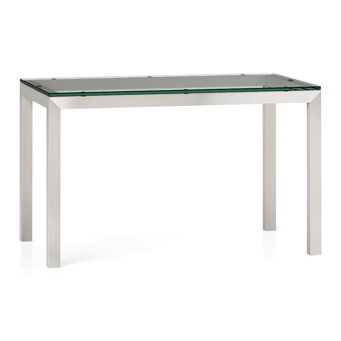 Stainless Steel Base 48x28 Dining Table, How Do You Get Scratches Out Of A Black Glass Table Top