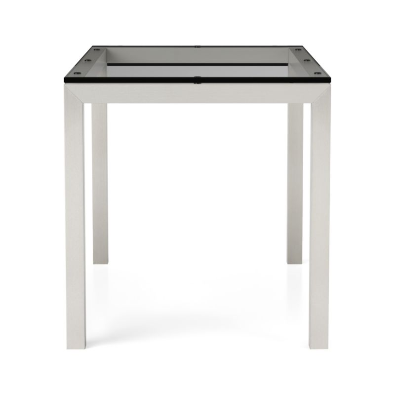 Parsons Clear Glass Top/ Stainless Steel Base 60x36 Dining Table - image 6 of 8