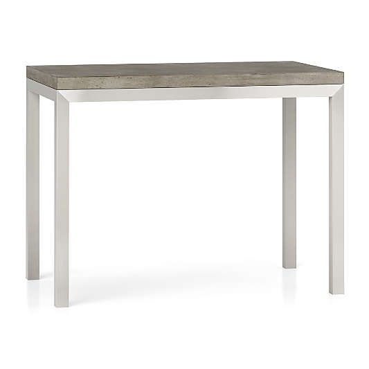 Parsons Concrete Top/ Stainless Steel Base 48x28 High Dining Table