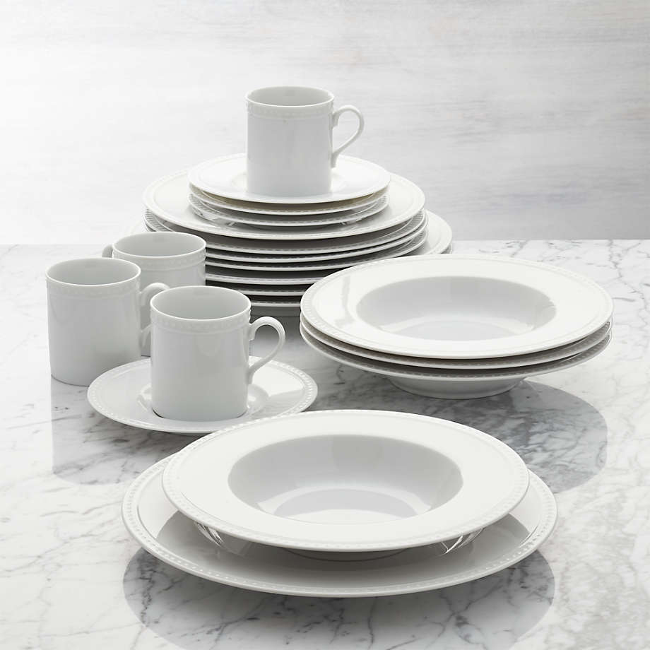 Staccato 20-Piece Dinnerware Set + Reviews | Crate & Barrel