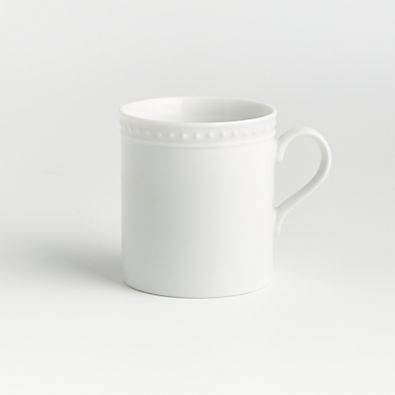 View Staccato 8-oz. White Porcelain Cup details