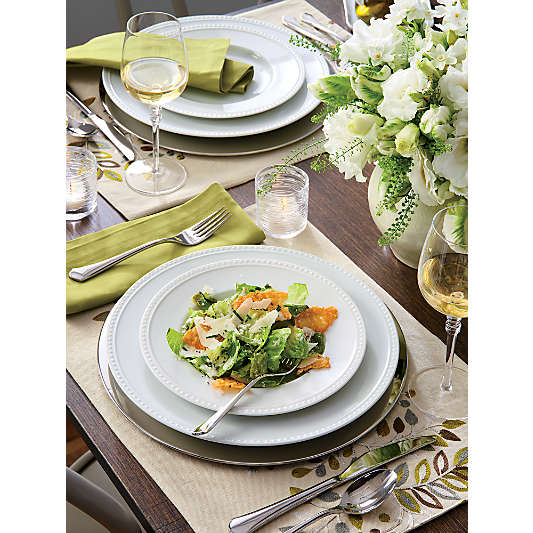 Staccato White Porcelain Salad Plate