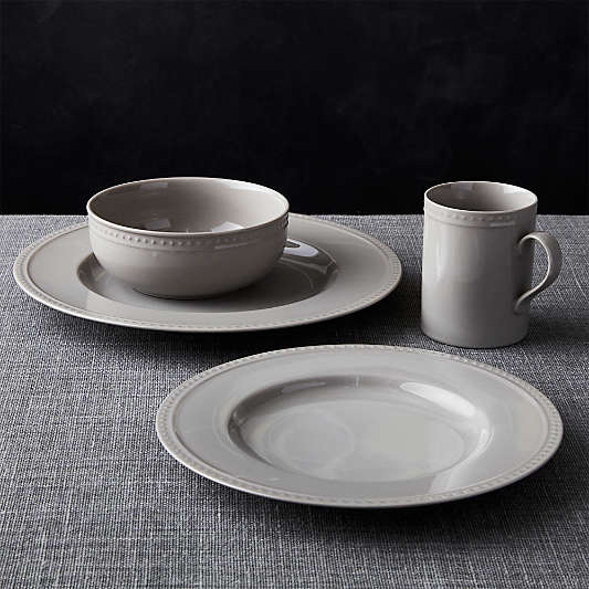 Staccato Grey 4-Piece Place Setting