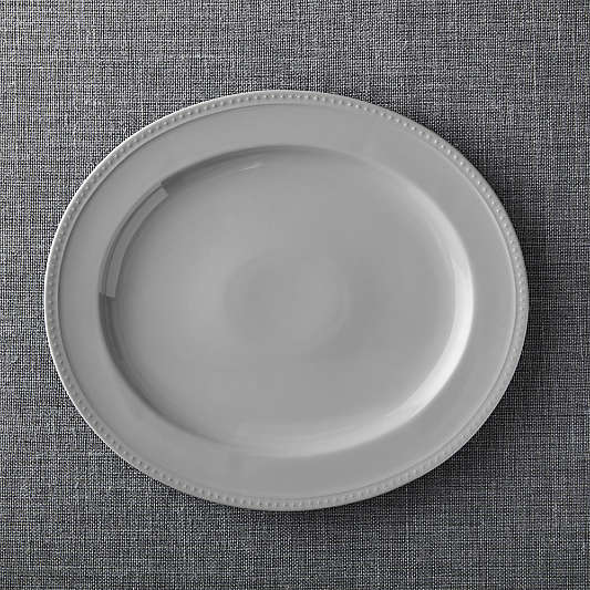 Staccato Grey Oval Platter