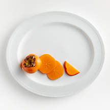 Staccato White Oval Serving Platter + Reviews | Crate & Barrel
