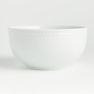 View Staccato White Porcelain Serving Bowl details