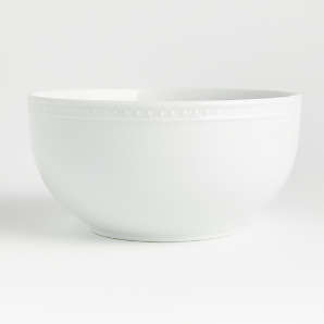 Kathleen Wills White Large Rim Soup Bowl STACCATO Japan s Crate & Barrel 