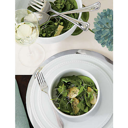 Staccato White Porcelain Serving Bowl