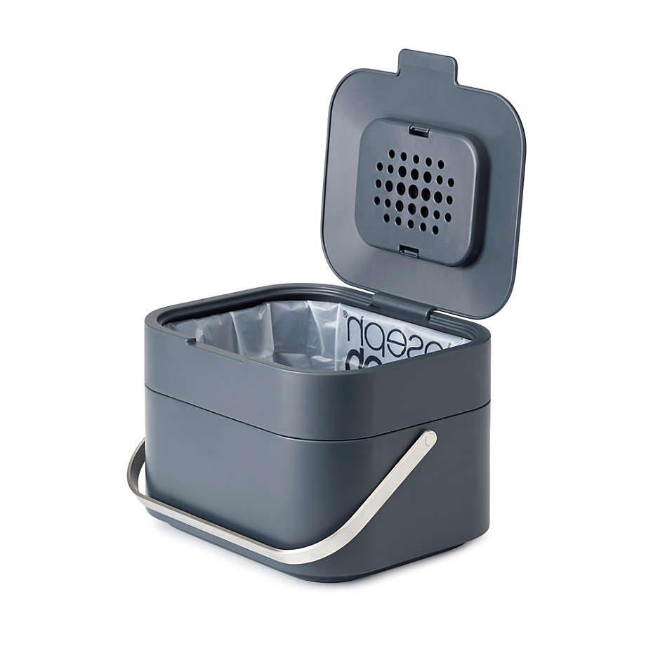 Joseph Joseph Stack 4 Food Waste Caddy with Odor Filter - Graphite