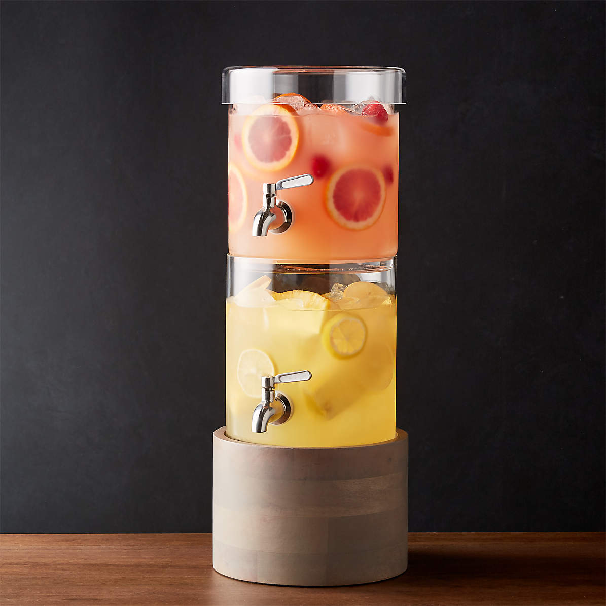 Choice 1.5 Gallon Acrylic Stackable Beverage Dispenser