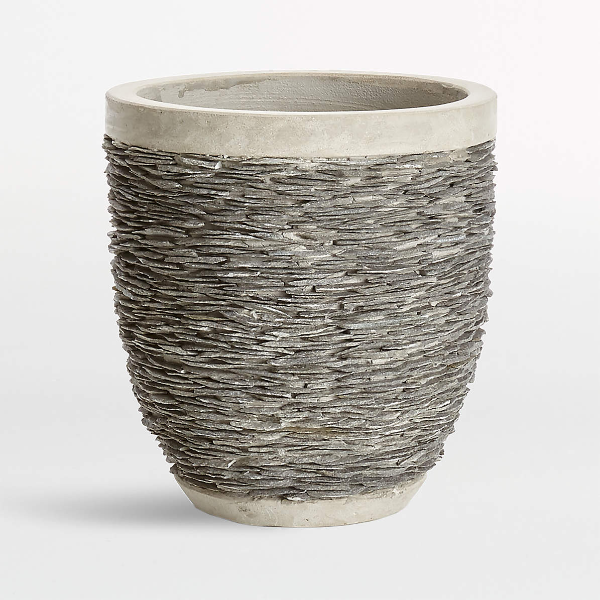 Small Rock Vase Flower Ceramic in Stone Silver 