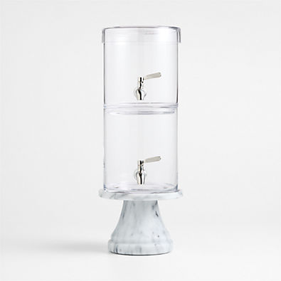 View Stacking 2-Gallon Glass Cold Drink Dispenser with French Kitchen Stand details