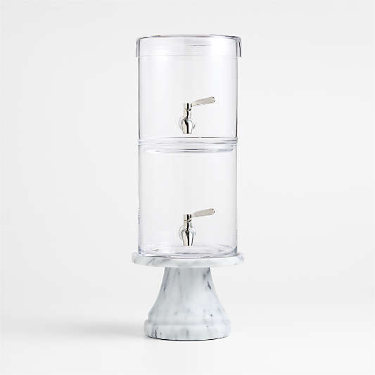 Stacking 2-Gallon Glass Cold Drink Dispenser with French Kitchen Stand Set