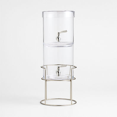 View Stacking 2-Gallon Glass Cold Drink Dispenser with Silver Stand details