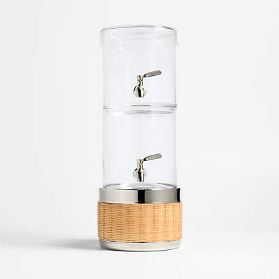 Stacking 2-Gallon Glass Cold Drink Dispenser with Amici Stand Set