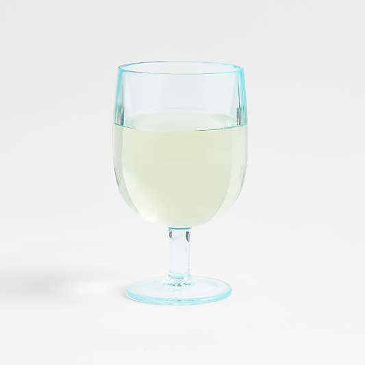 Stacking Aqua Acrylic Wine Glass