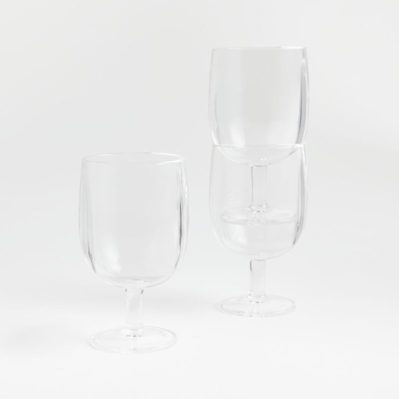 Stacking Acrylic Clear Wine Glass