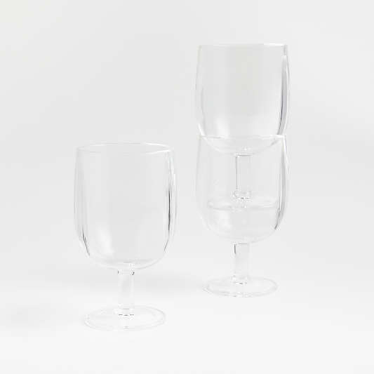 Stacking Acrylic Clear Wine Glass