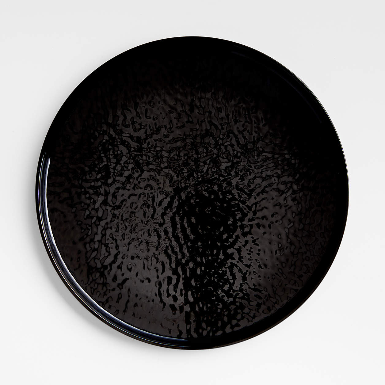 Stacks Black Outdoor Melamine Dinner Plate + Reviews Crate & Barrel