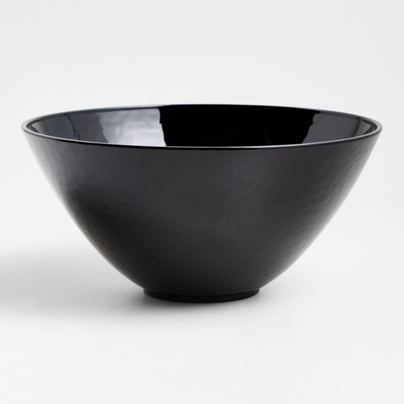 Stacks Black Outdoor Melamine Serving Bowl + Reviews Crate & Barrel