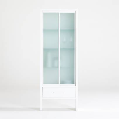 Stad Tall Cabinet Crate And Barrel, Tall Cabinet With Glass Doors