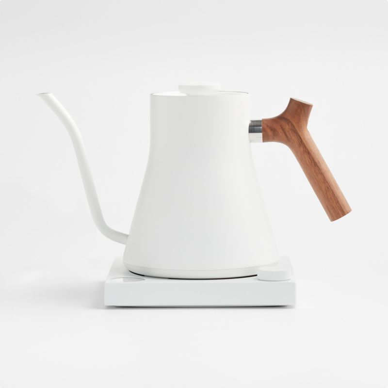 Stagg EKG Electric Kettle 0.9L - Matte White with Maple Accents