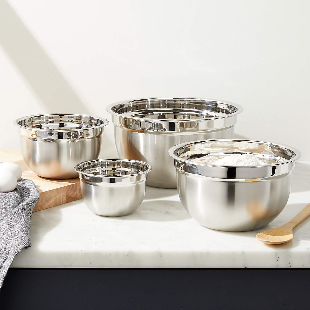 KitchenAid 4-Piece Nestable Mixing Bowl & Colander Set 