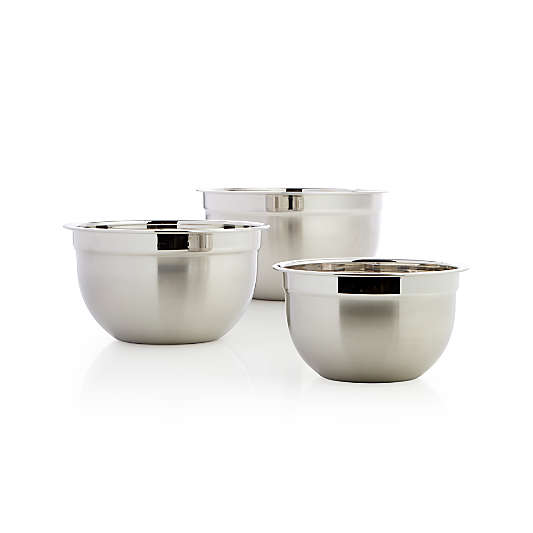 Stainless Steel Bowls, Set of 3