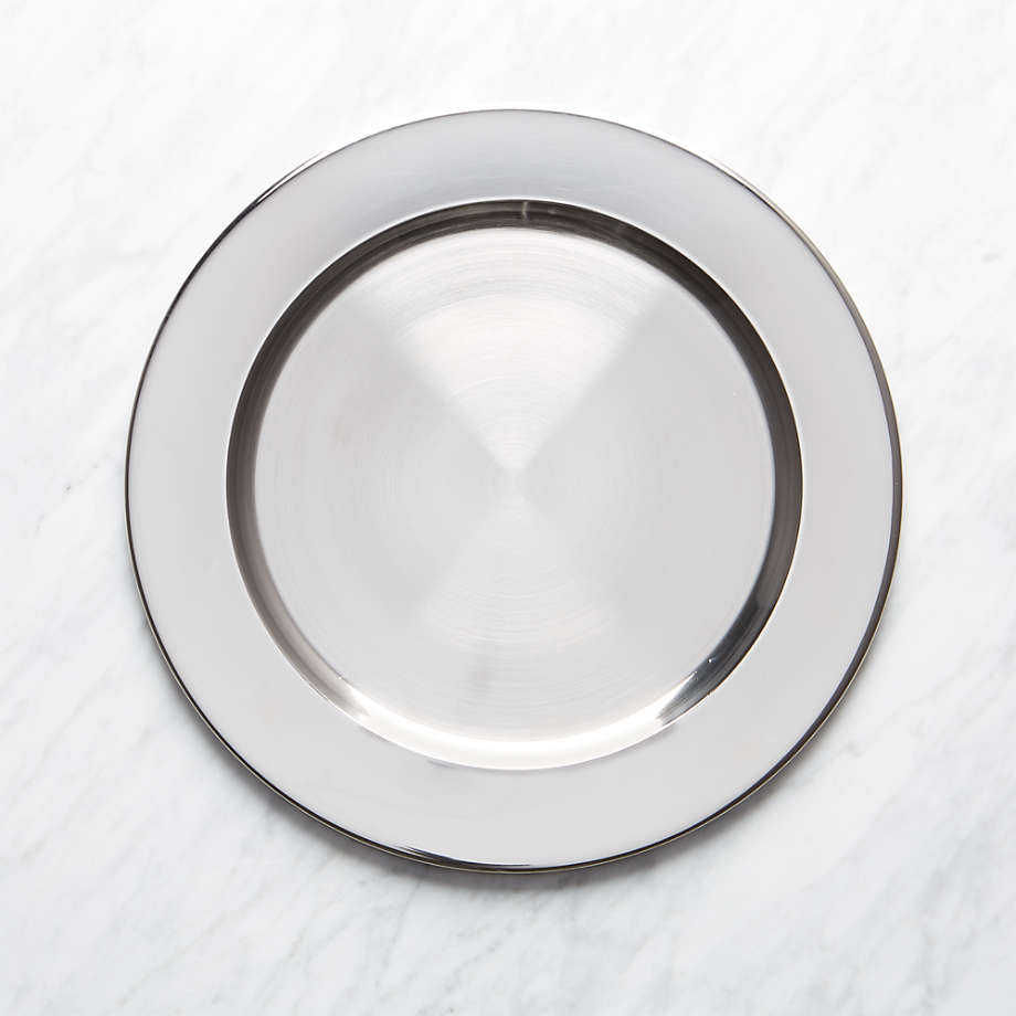 Holiday Hanukkah Stainless Steel Charger Plate + Reviews | Crate & Barrel