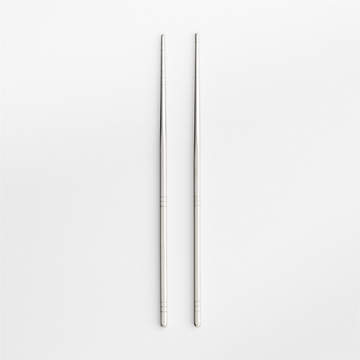 チャップスティック2種類セット Black Striped Bamboo Chopsticks, Set of 5 Pairs | Crate & Barrel