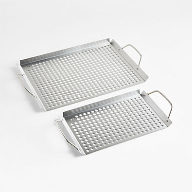 View Outset Stainless Steel Grill Grids, Set of 2 details