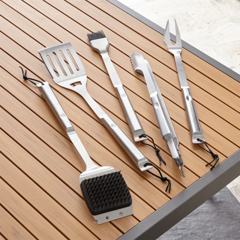 Crate & Barrel Stainless Steel Grill Tools