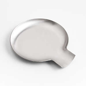 Crate and Barrel Fern White Ceramic Spoon Rest | Crate & Barrel