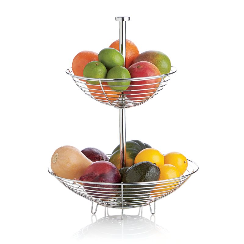 Carter Stainless 2-Tier Fruit Basket - image 6 of 8