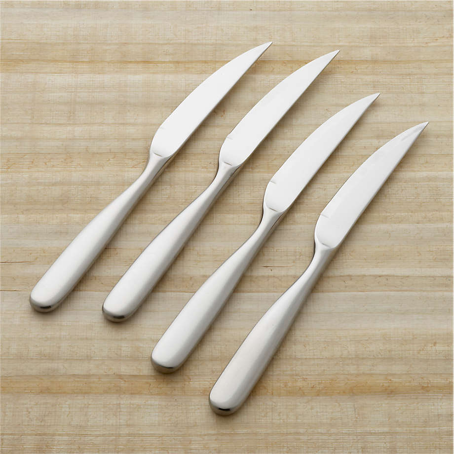 Stanton Satin Steak Knives, Set of 4 by Robert Welch Crate & Barrel