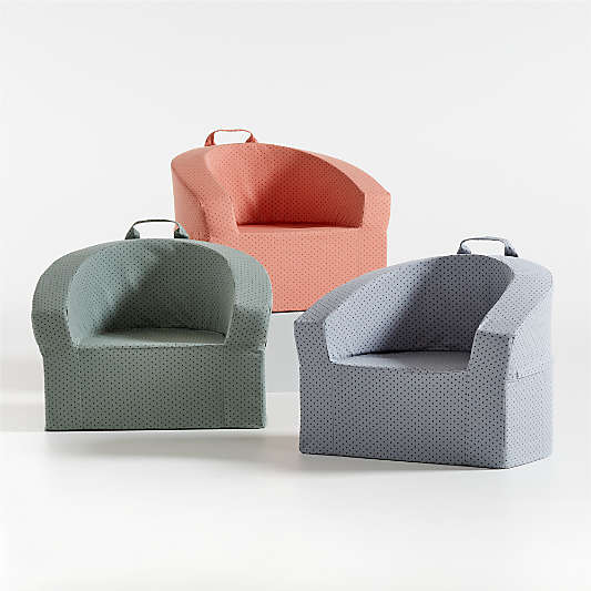Large Green Star Kids Lounge Barrel Chair