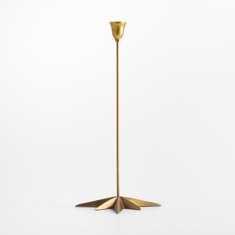 Star Large Brass Taper Candle Holder 16.5" - image 2 of 4