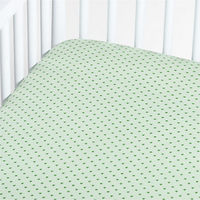 View Baby's First Green Star Organic Jersey Baby Crib Fitted Sheet details
