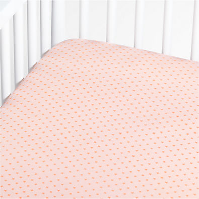 View Baby's First Pink Star Organic Jersey Baby Crib Fitted Sheet details
