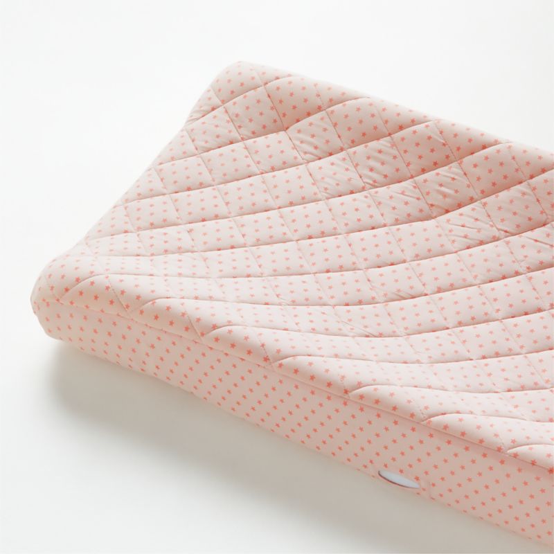 Baby's First Pink Star Organic Jersey Baby Changing Pad Cover - image 0 of 4