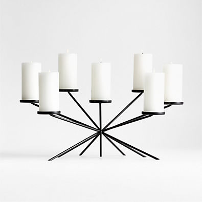 View Starburst Black Metal Fireplace Candelabra details