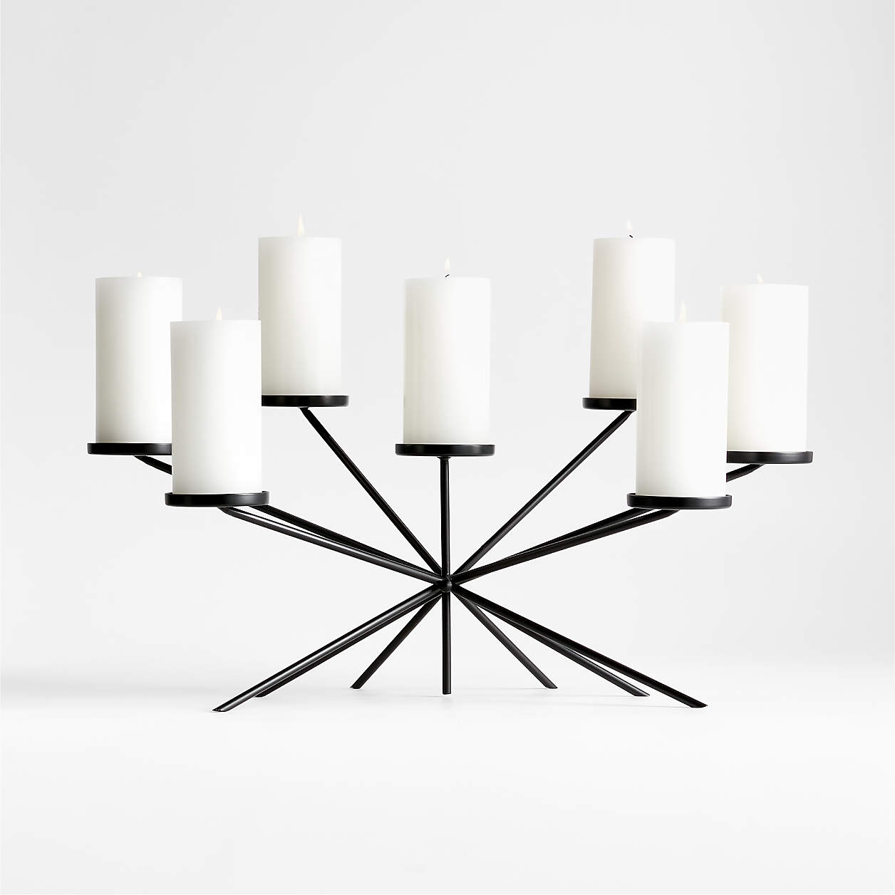 Starburst Black Metal Fireplace Candelabra + Reviews Crate & Barrel