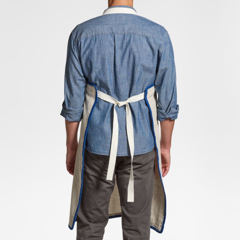 Sunburst Natural Chambray Apron with Pocket by Lucia Eames - image 3 of 5