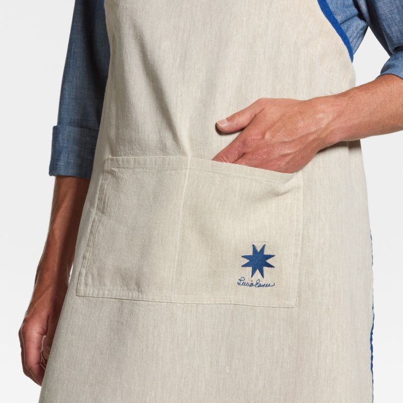 Sunburst Natural Chambray Apron with Pocket by Lucia Eames - image 2 of 5