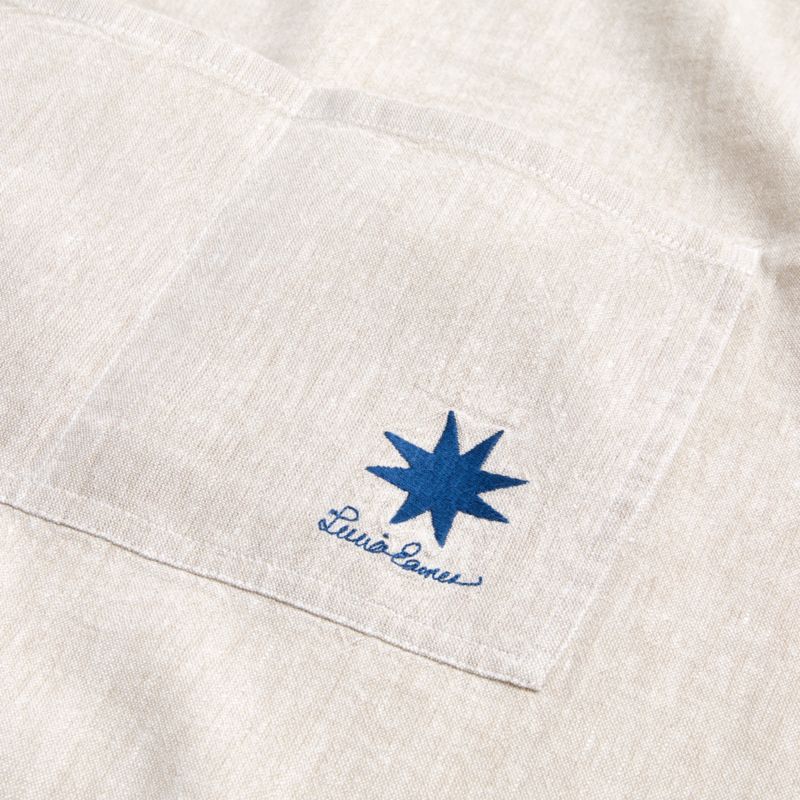 Sunburst Natural Chambray Apron with Pocket by Lucia Eames - image 4 of 5