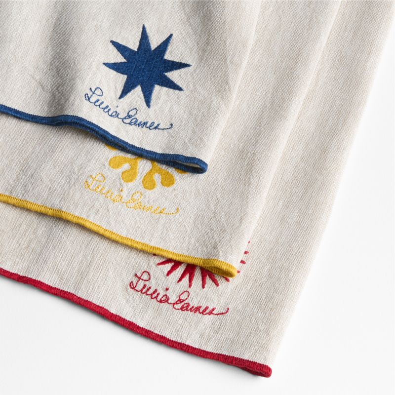 Starburst Natural Chambray Kitchen Towels, Set of 3 by Lucia Eames - image 2 of 3